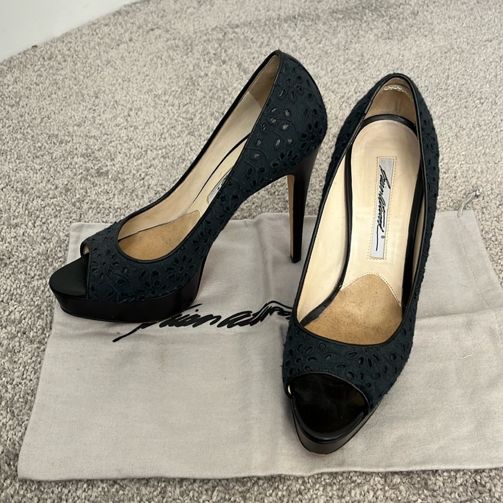 Brian Atwood open toe platform heels